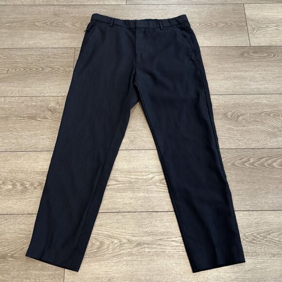 Hugo Boss Mens Wool Flat Front Dress Pants Blue Pattern 34x30 (Fits Like 32) - Picture 2 of 10